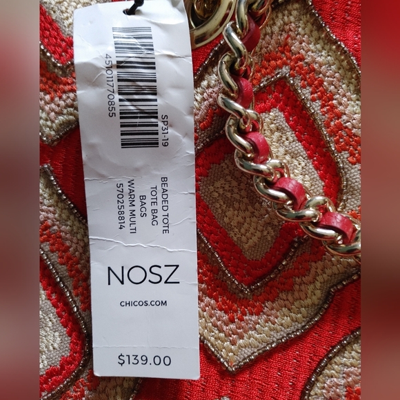Chico Beaded Tote Bag NWT - Picture 8 of 8